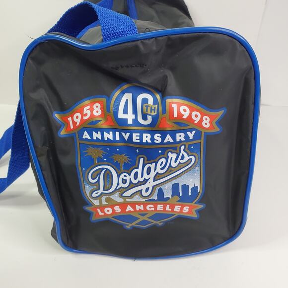 LA Dodgers 1998 Vintage Black Vinyl Duffle Bag MLB Baseball Giveaway - Picture 5 of 10